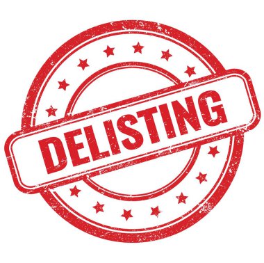 Kırmızı, eski, pasaklı, yuvarlak, lastik damgalı bir metin..