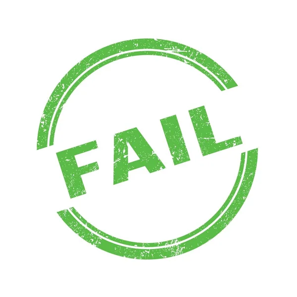 Fail Text Written Green Grungy Vintage Stamp — 图库照片