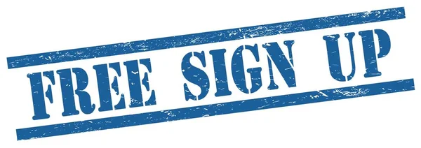 Gratis Sign Tekst Blauwe Grungy Rechthoek Vintage Stempel — Stockfoto