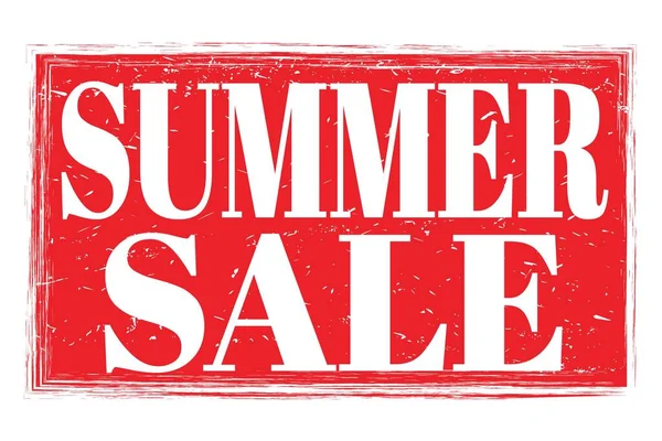 Summer Sale Woorden Geschreven Rood Grungy Zegel Teken — Stockfoto