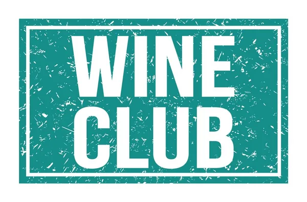 Wine Club Слова Синьому Прямокутному Знаку — стокове фото