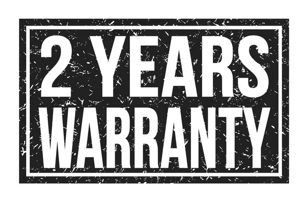 Years Warranty Words Written Black Rectangle Stamp Sign — Stock Photo, Image