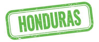 Yeşil grungy vintage dikdörtgen damgalı HONDURAS metni.