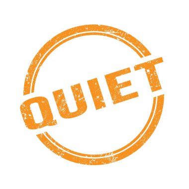 Sessiz metin turuncu grungy vintage yuvarlak pul üzerine yazılmış.