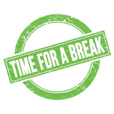 Yeşil grungy round vintage pulu üzerine kısa bir ara verme zamanı..