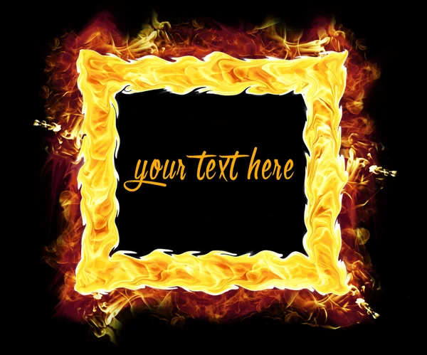 Fire Photo Frame — Stock Photo, Image