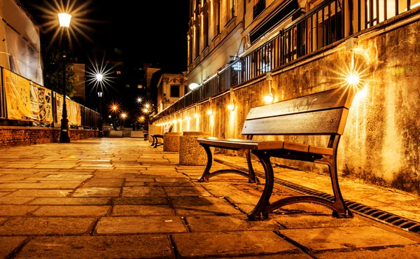 Night Bench — Stock Photo, Image