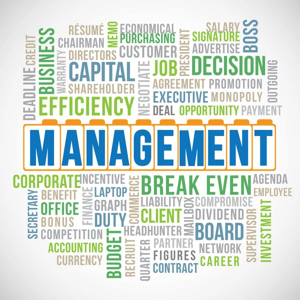 Management Word Vector — Stock Vector