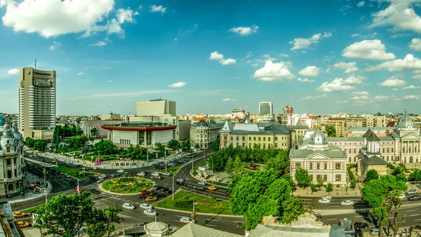 Letecký pohled na Bukurešť — Stock fotografie