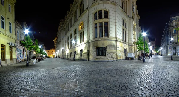 Bucharest Old Center at Night — Stock Photo, Image