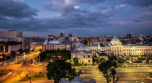 Bucharest Aerial View Sunset — Stock Photo, Image