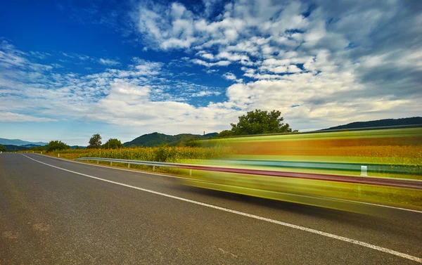 Auto in movimento ad alta velocità — Foto Stock