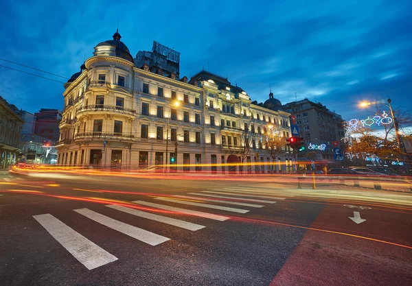 Bukarest nattetid — Stockfoto