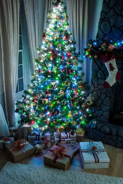 인테리어 디자인의 크리스마스와 — 스톡 사진