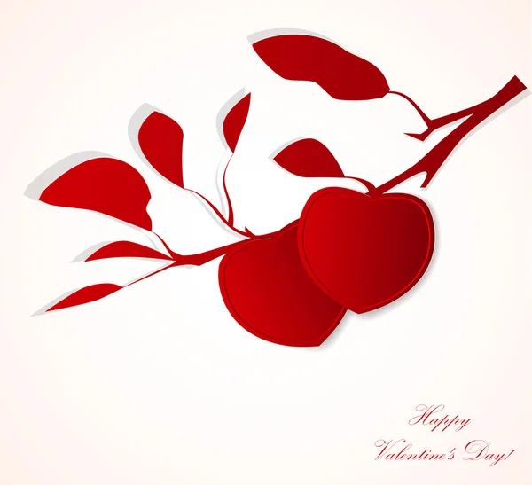 Valentine's Day, paper hearts — Stock Vector