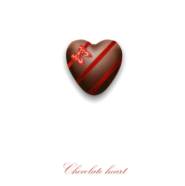 San Valentino cuore di cioccolato — Vettoriale Stock