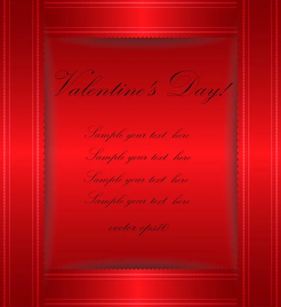 Röd valentine vykort Vektorgrafik