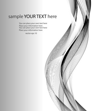 gri arka plan üzerinde siyah dalgalar