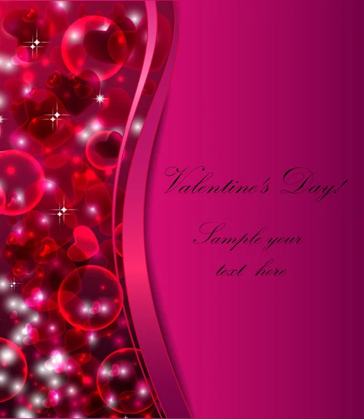 Valentine card with the image of hearts — Stock Vector