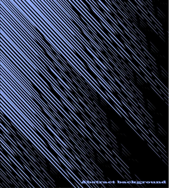 Zwarte achtergrond met blauwe lijnen — Stockvector