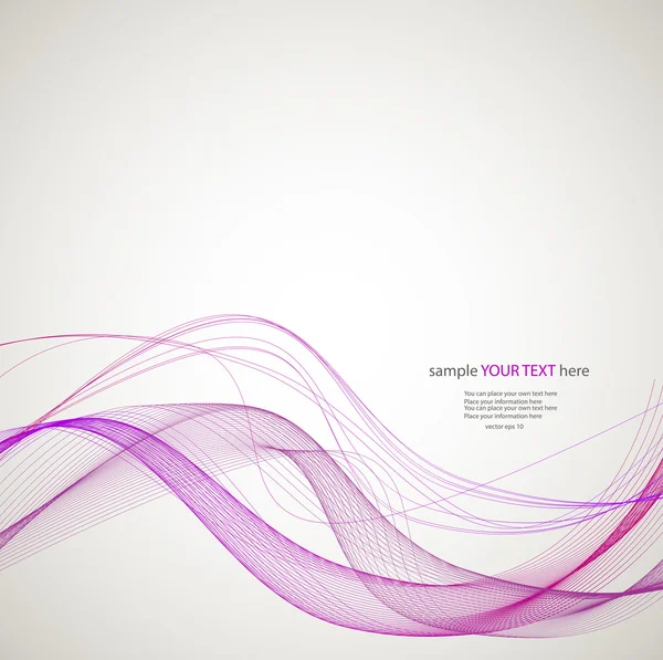 Violet waves on gray background — Stock Vector