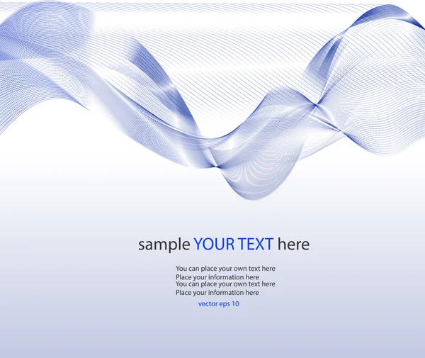 Abstract waves on blue background Stock Illustration