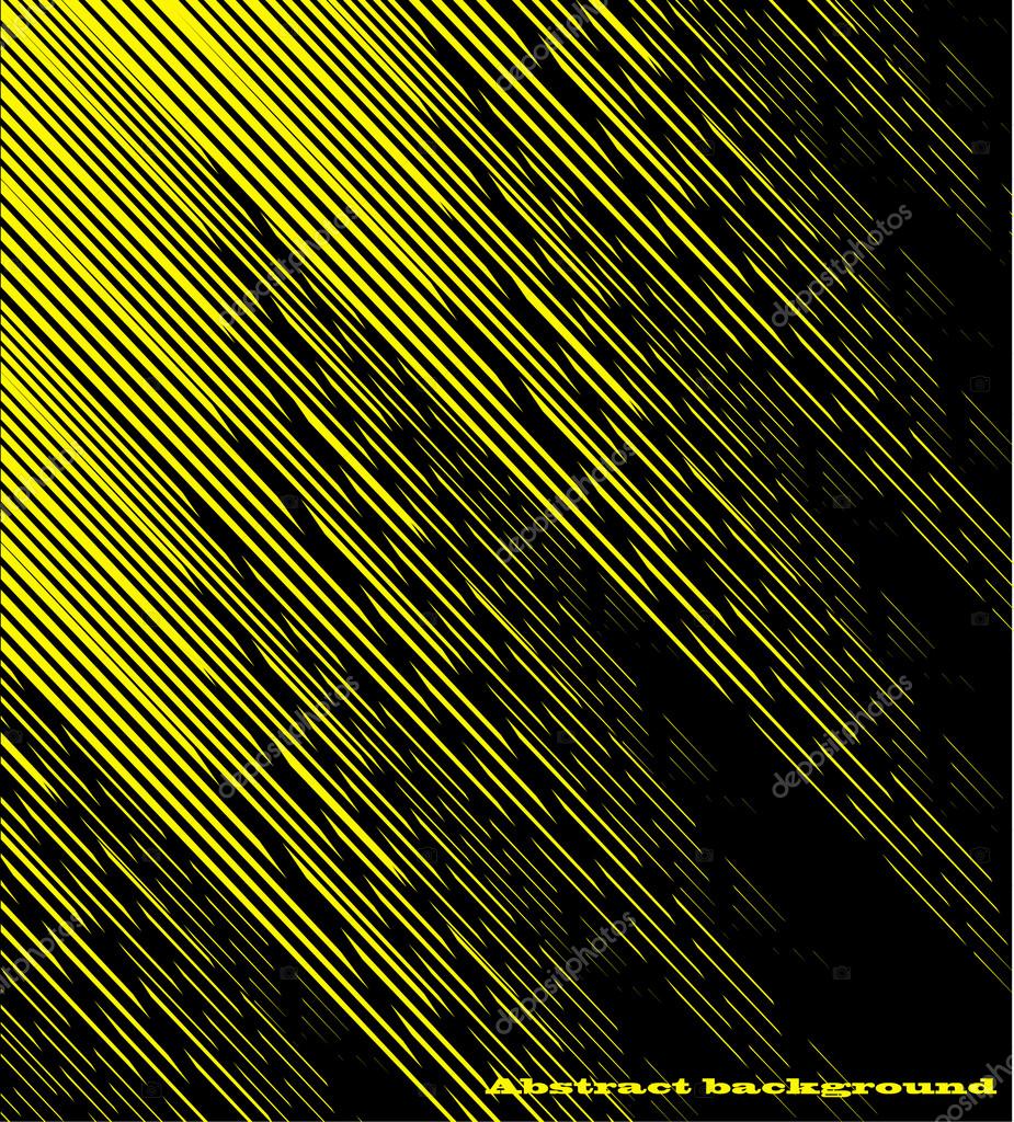 Black background with yellow lines — Stock Vector ©