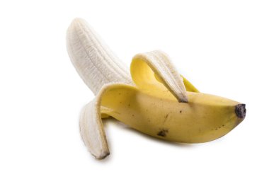 Beyaz bir arka plan üzerinde izole muz