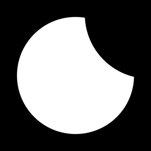 Kısmi güneş tutulması; ay; Astroloji; astronomi; Evren — Stok Vektör