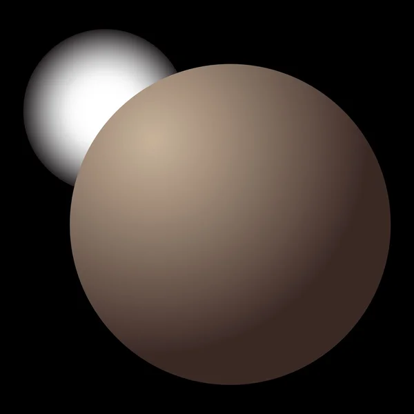두 행성; 스타; 태양; 문; 뉴 호라이즌; 목성; Pluto; 수은; 화성 — 스톡 벡터