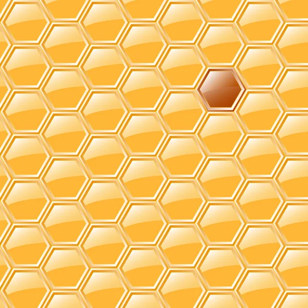 Doux nid d'abeille jaune avec un endroit plus sombre — Image vectorielle