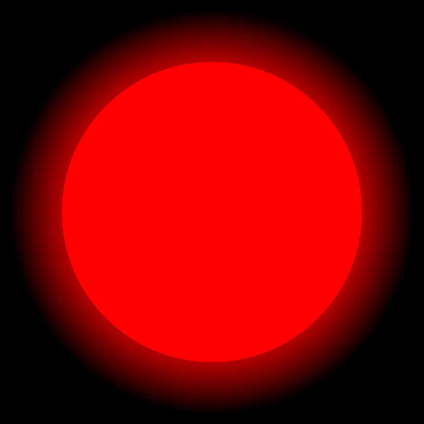 Sol rojo sobre fondo negro; estrella; luna; sol; eclipse; crepúsculo; astro; meteo; planeta — Vector de stock