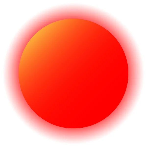 Sol rojo sobre fondo blanco — Archivo Imágenes Vectoriales