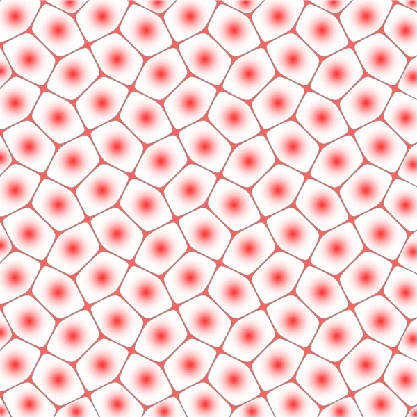 Δίκτυο των κυττάρων (πλέγμα) με ορατό πυρήνα ενός κυττάρου — Διανυσματικό Αρχείο
