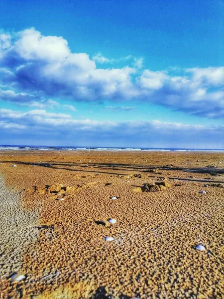 Сонячна Прогулянка Пляжі Прекрасний День Морі — стокове фото