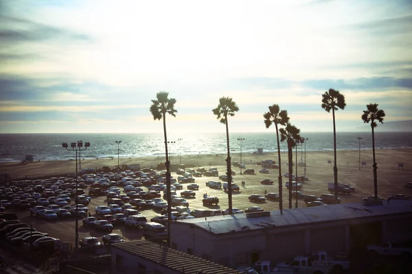 Santa Monica mole parkeringsplads - Stock-foto