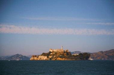 Alcatraz Island located off the San Francisco coast in California. clipart