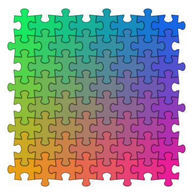 Bulmaca. Gökkuşağı degradeler