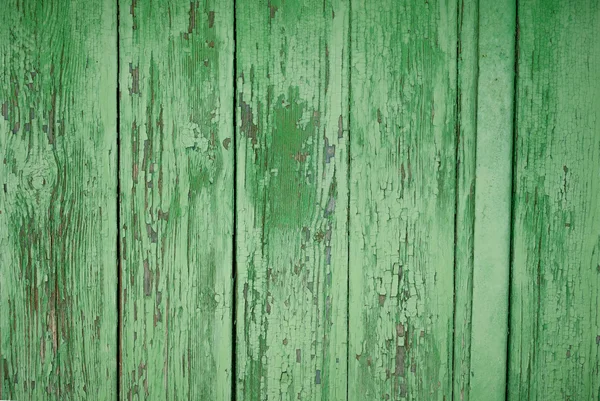 Texture of a green wooden boards