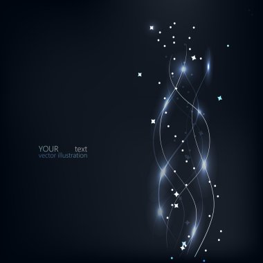 karanlık bir arka plan üzerinde parlak çizgiler