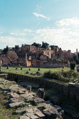 Roma 'daki antik Palatine Tepesi şehir manzarası