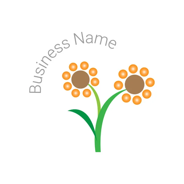 Blumen Logo Firmenlogo Vektor Isoliert Auf Weißem Hintergrund Immergrüne Ikone — Stockvektor
