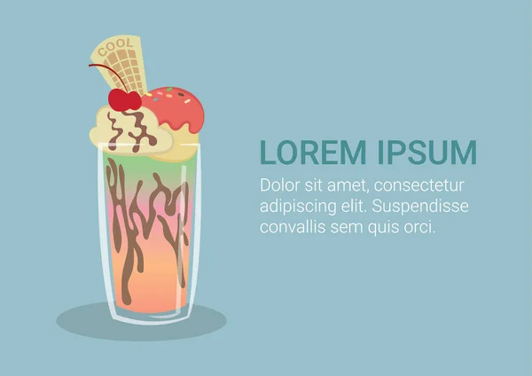 Инфографическая Векторная Иллюстрация Мороженого Чашка Напитка Вектор Мороженого — стоковый вектор