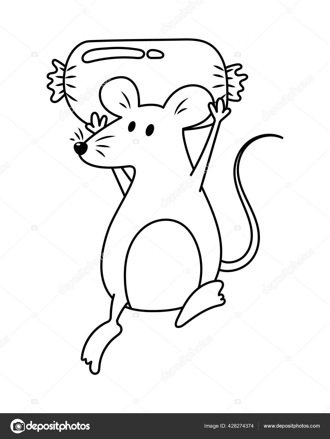 Desenhos para colorir de desenho de um rato para colorir online  