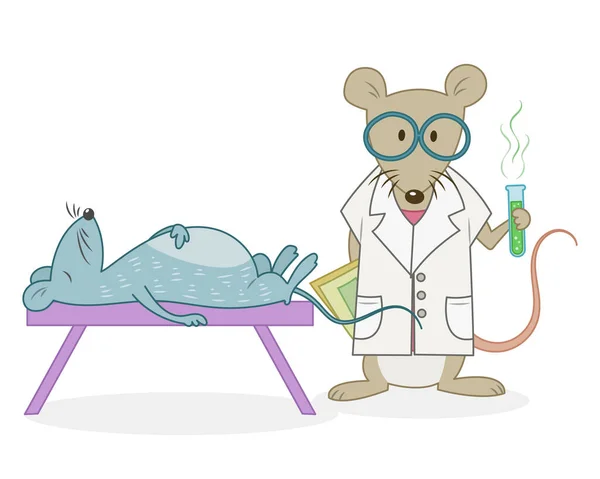 Dibujos animados médico ratón animal imágenes de stock de arte vectorial |  Depositphotos