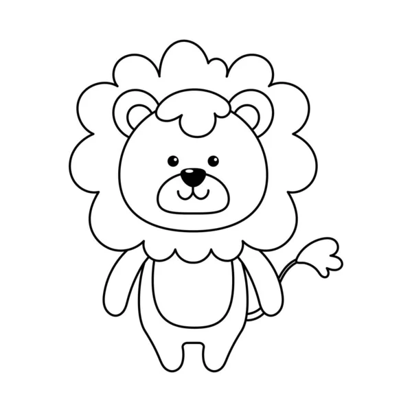 Λιοντάρι Διάνυσμα Εικονογράφηση Κινουμένων Σχεδίων Χαριτωμένο Λιοντάρι Διάνυσμα Κινουμένων Σχεδίων — Διανυσματικό Αρχείο
