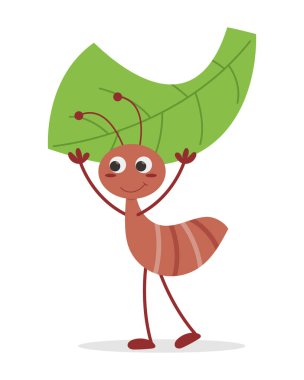 funny cartoon character of a cute Leafcutter Ant clipart