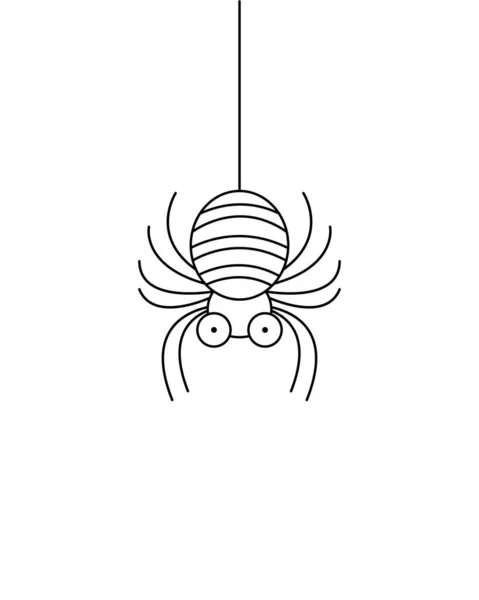 Araña Colgante Vector Incoloro Ilustración — Vector de stock