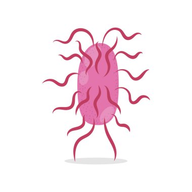 Salmonella Bakteri Hastalığı Mikroorganizmaları. vektör illüstrasyonu