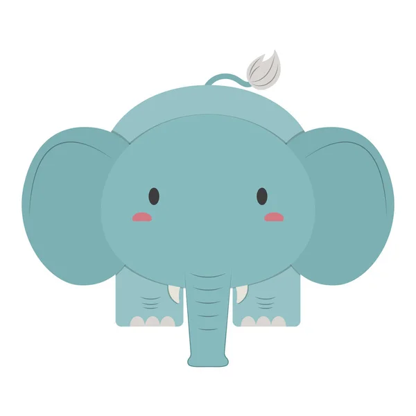 Vector Illustration Cartoon Elephant — Stock Vector